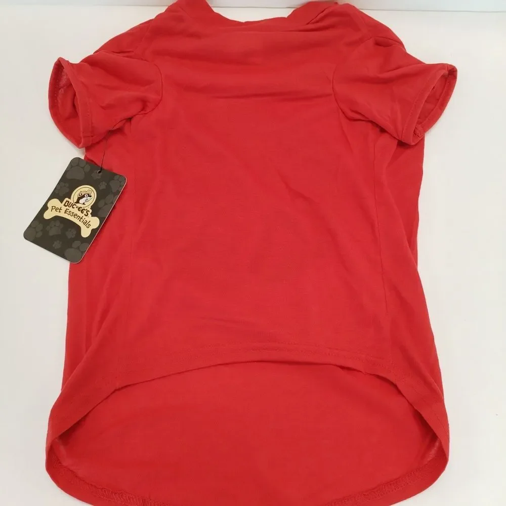 Buc-cee's Pet Essentials Dog‎ T-Shirt Large Red Beaver Logo Puppy Gas Station